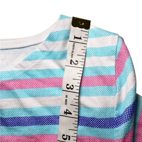 Talbots Women's Long Sleeve Striped Top - Blue, Pink, Purple - Picture 8 of 12
